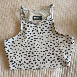 Beach Riot Women's Black and Cream Crop